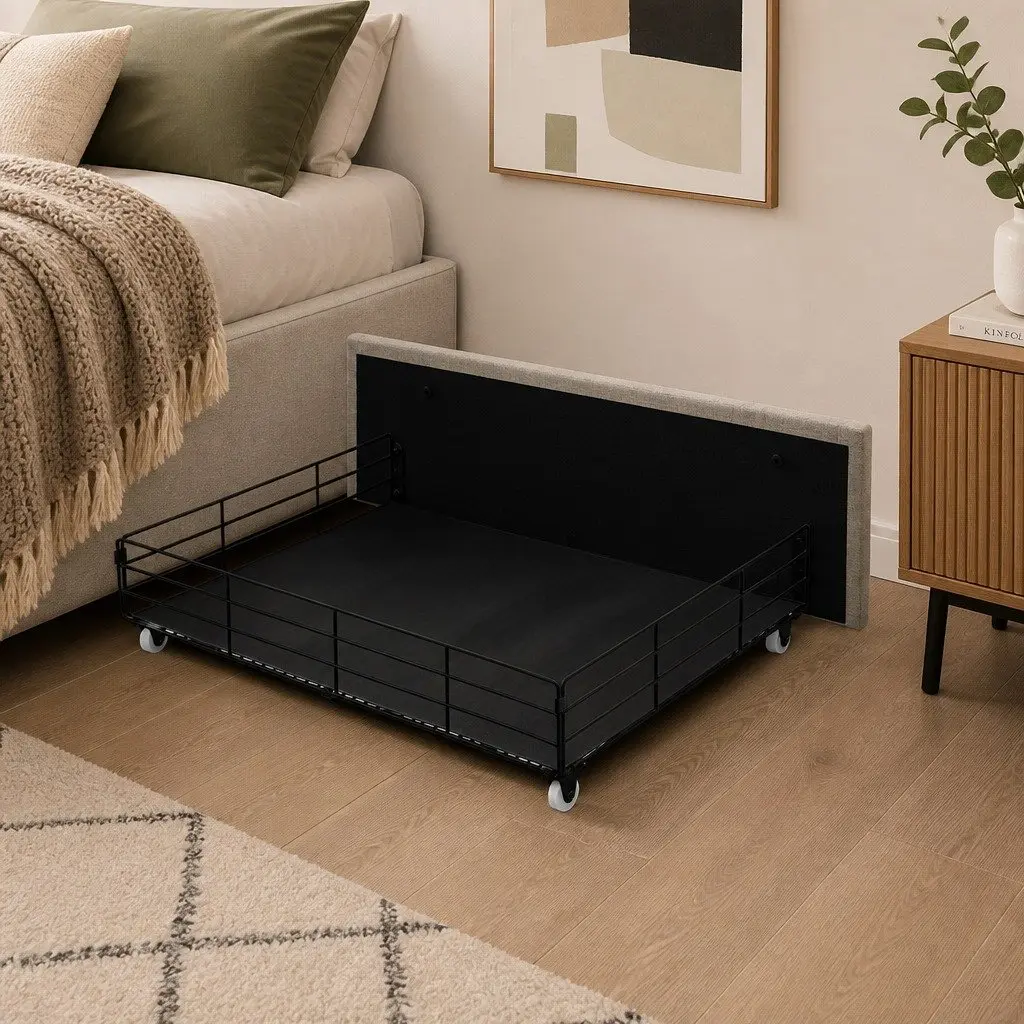 Single Bed Frame with Storage Drawers RGB LED USB Charging Headboard Linen