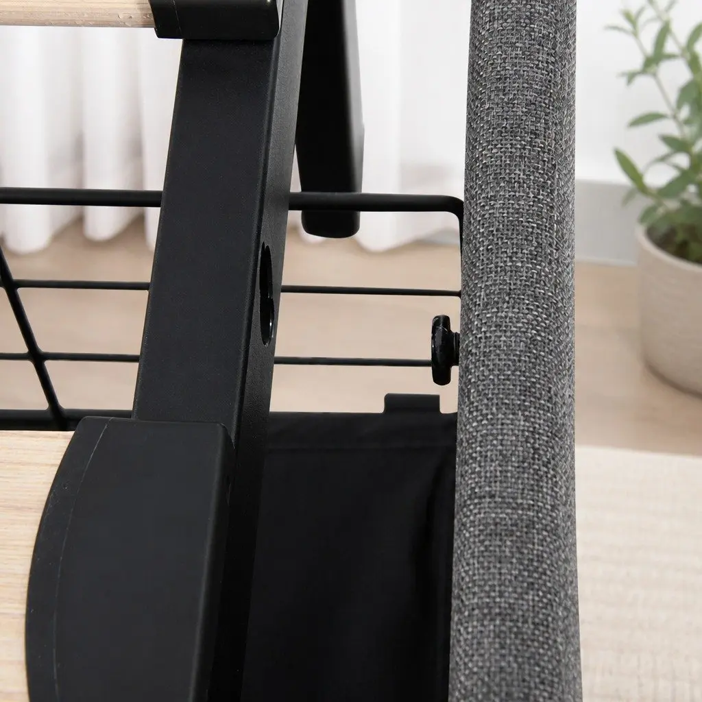 Single Bed Frame with Storage Drawers RGB LED USB Charging Headboard Linen
