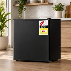 Practical 48L Black Fridge for Home and Travel Use