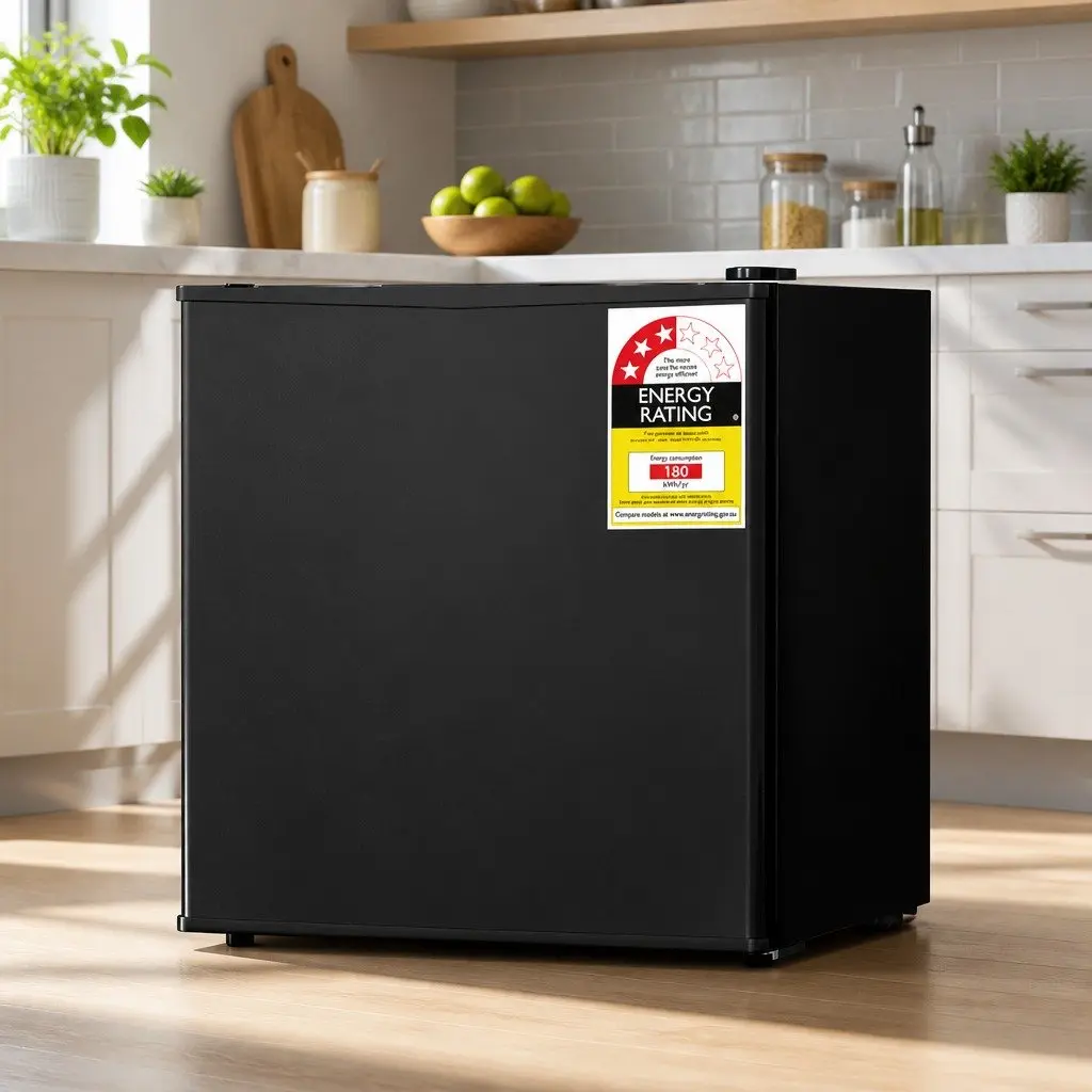Bar Fridge Portable Compact 48L Black Beverage Cooler Indoor Outdoor