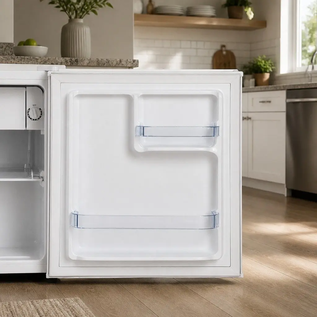 48L Mini Refrigerator White Portable Compact Bar Fridge for Caravan Apartment Office