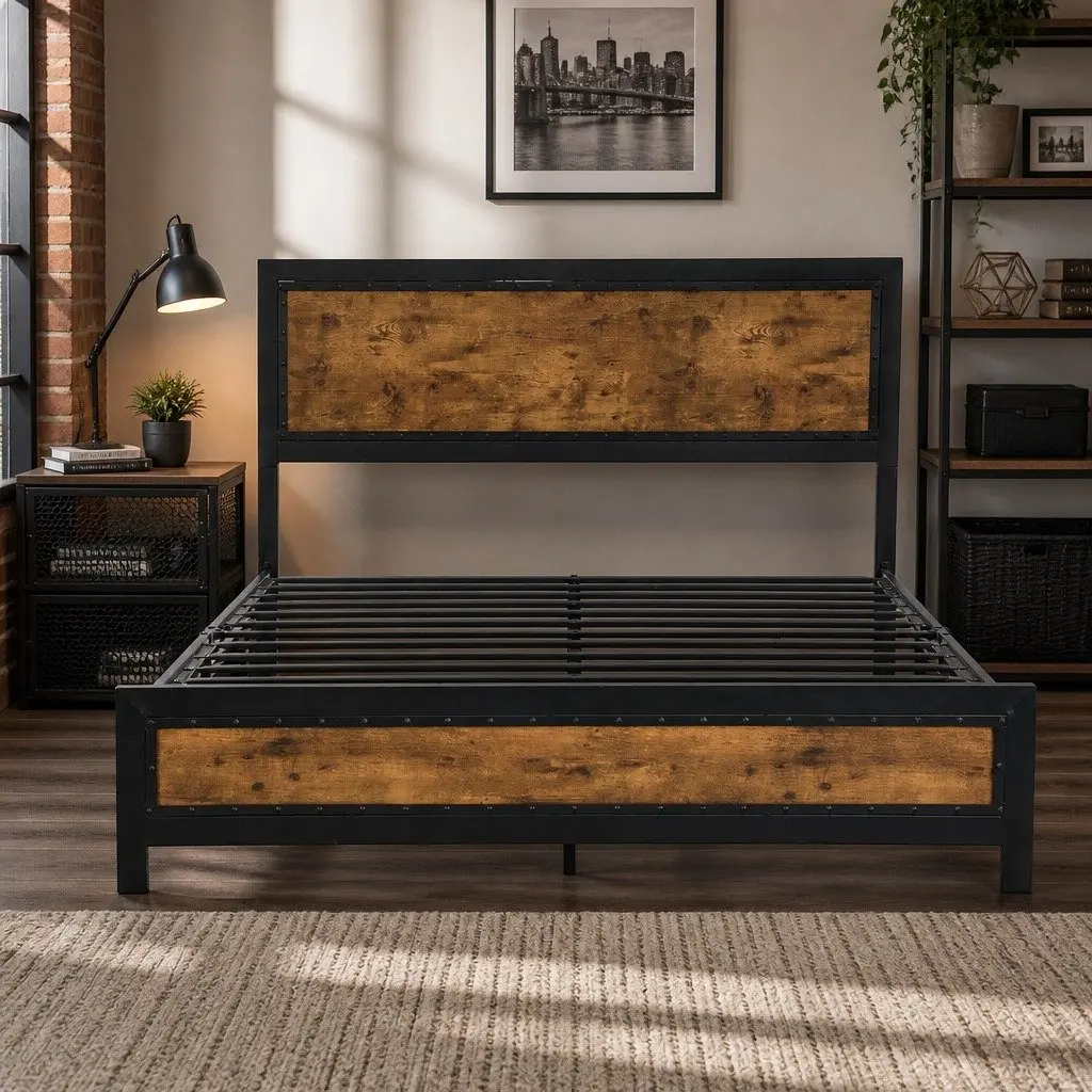 Metal Bed Frame for Double Mattresses
