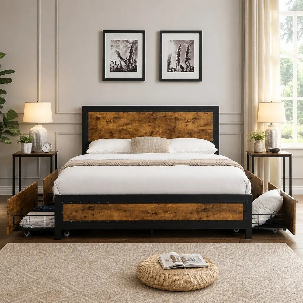 Metal Bed Frame for Double Mattresses