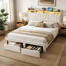 Practical Queen Bed Frame with Storage Solutions