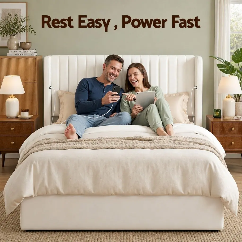 Double Bed Frame Gaslift Storage Velvet White