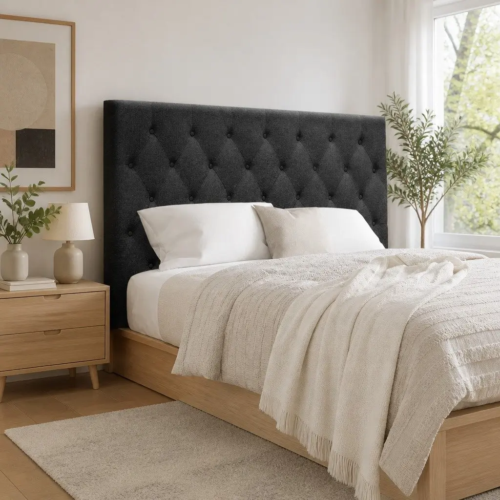 Charcoal Bed Headboard for Double Beds