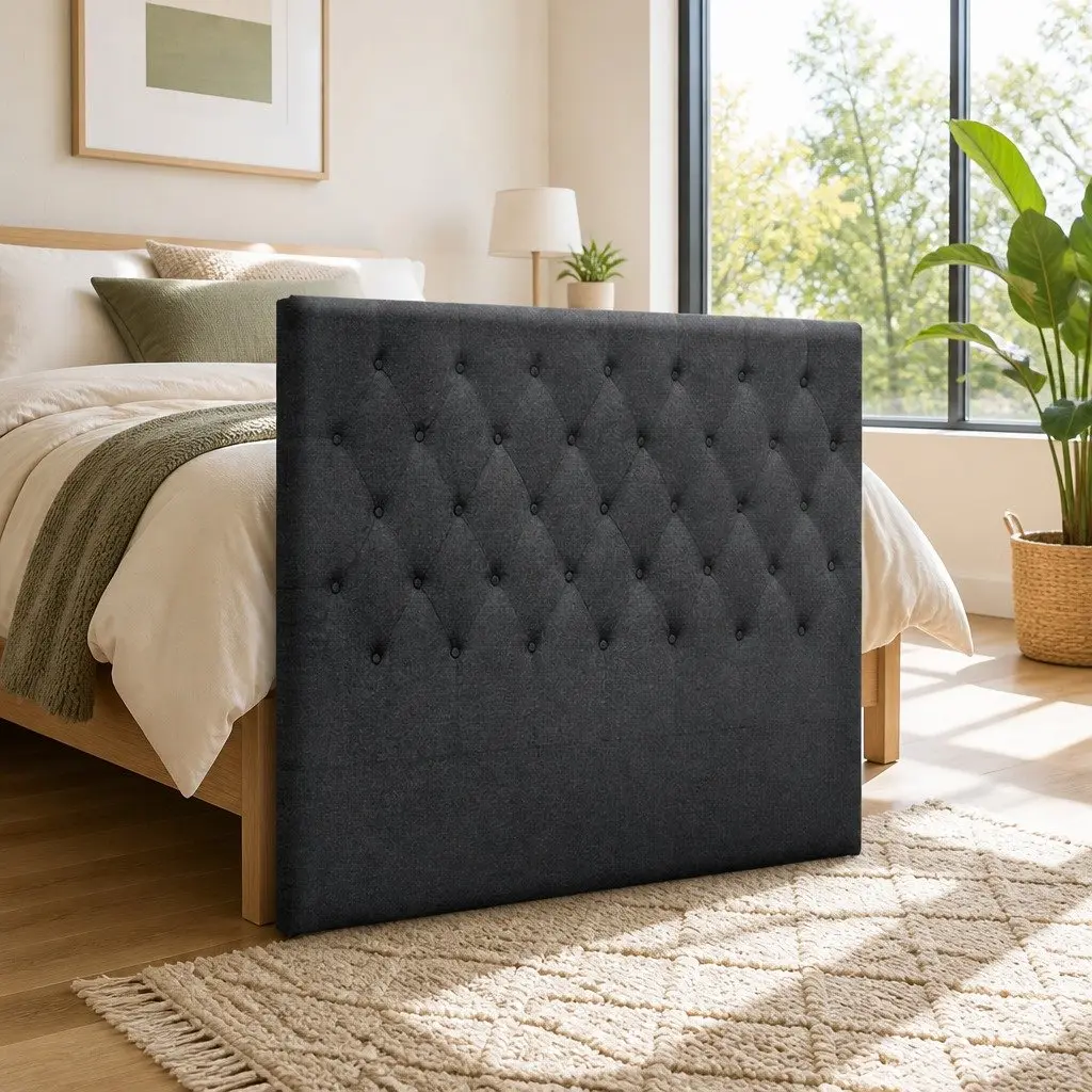 Charcoal Bed Headboard for Double Beds