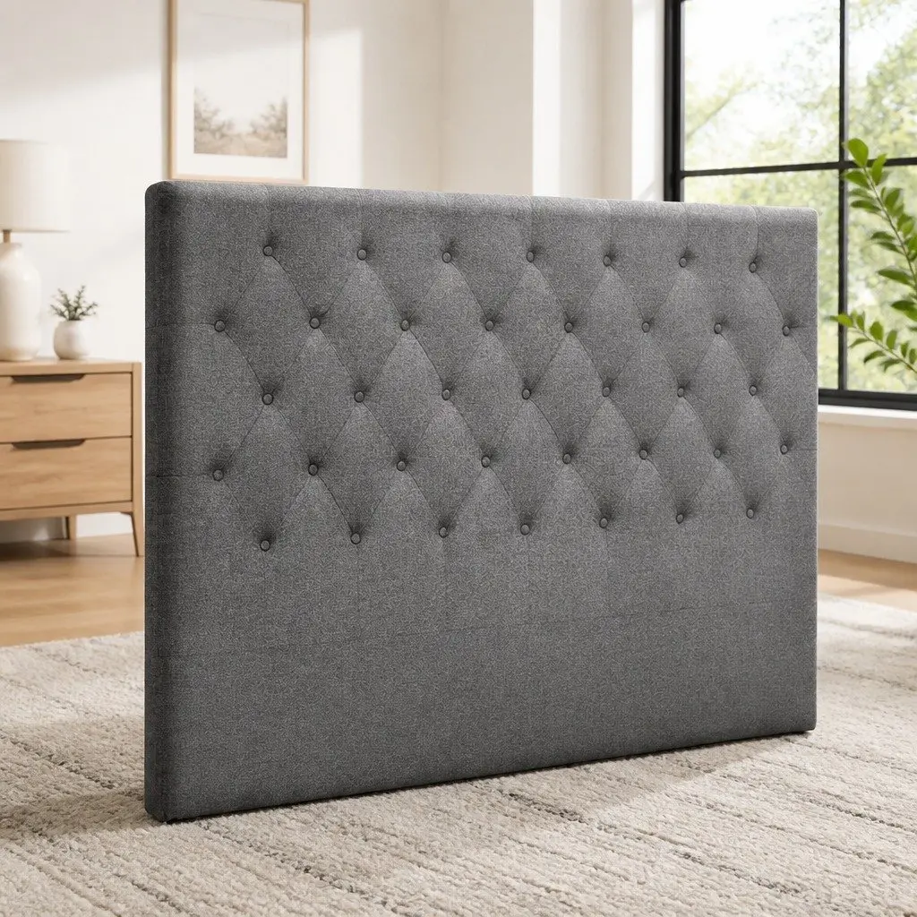 Grey Bed Headboard for Queen Size Beds