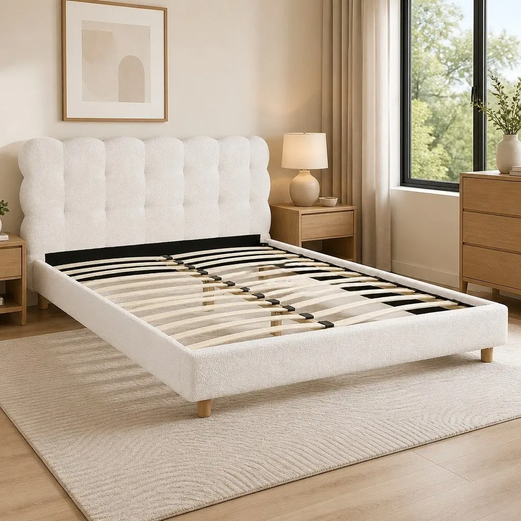 Double Bed Frame with Cloud Headboard for Every Bedroom