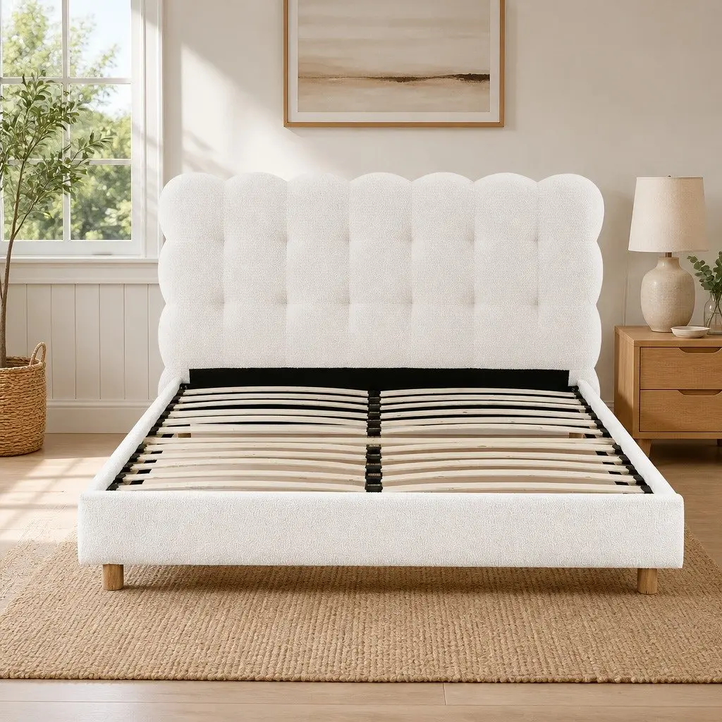 Double Bed Frame with Cloud Headboard for Every Bedroom