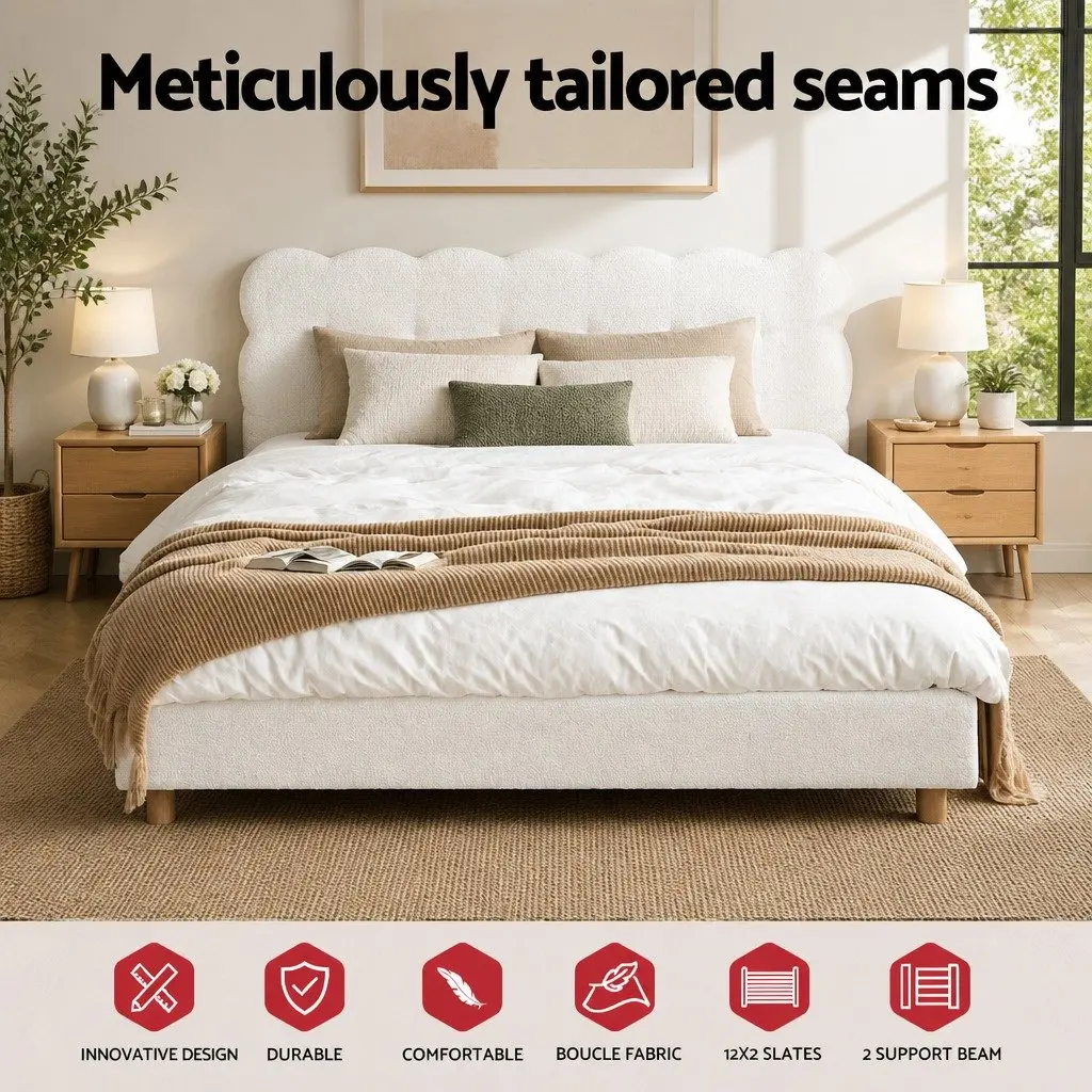 Double Bed Frame with Cloud Headboard for Every Bedroom