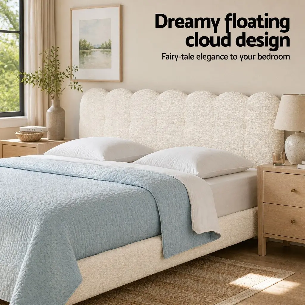 Double Bed Frame with Cloud Headboard for Every Bedroom