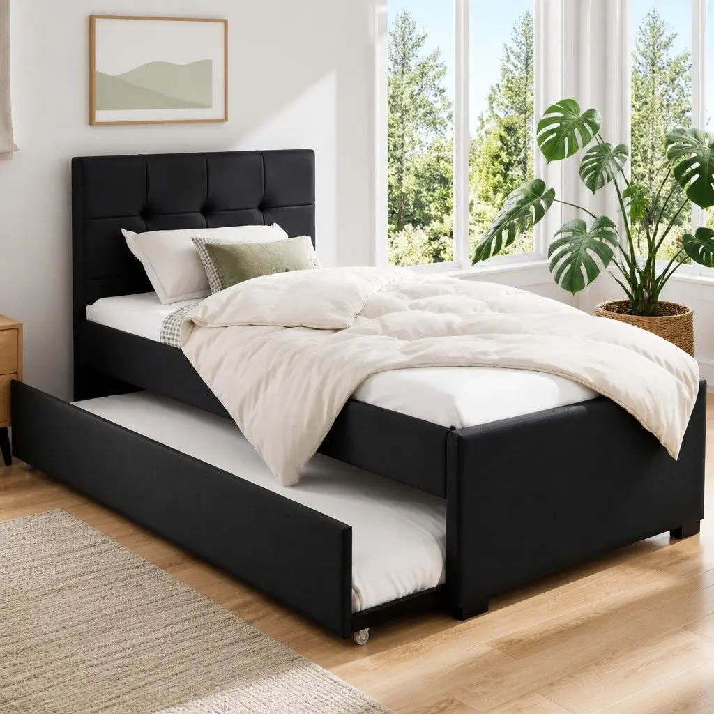 King Single Trundle Bed Frame for Home Use