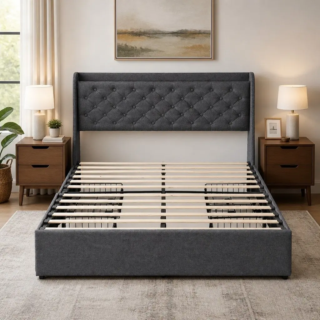 Double Bed Frame with Storage Solutions