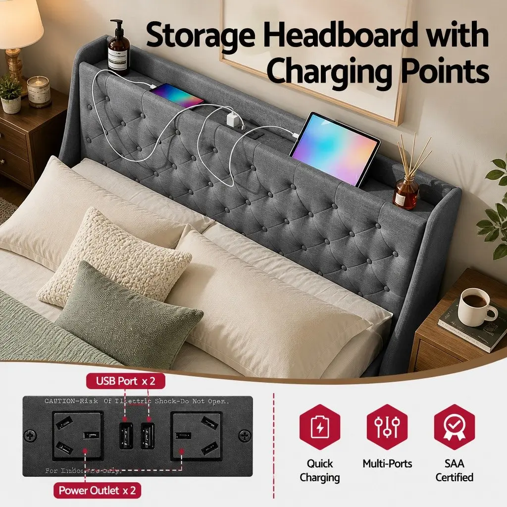 Double Bed Frame with Storage Solutions