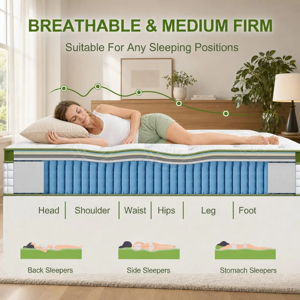 Single Bed Frame Upholstered Grey 30cm Hybrid Mattress