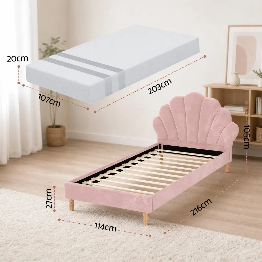 King Single Bed Frame & Memory Foam Mattress