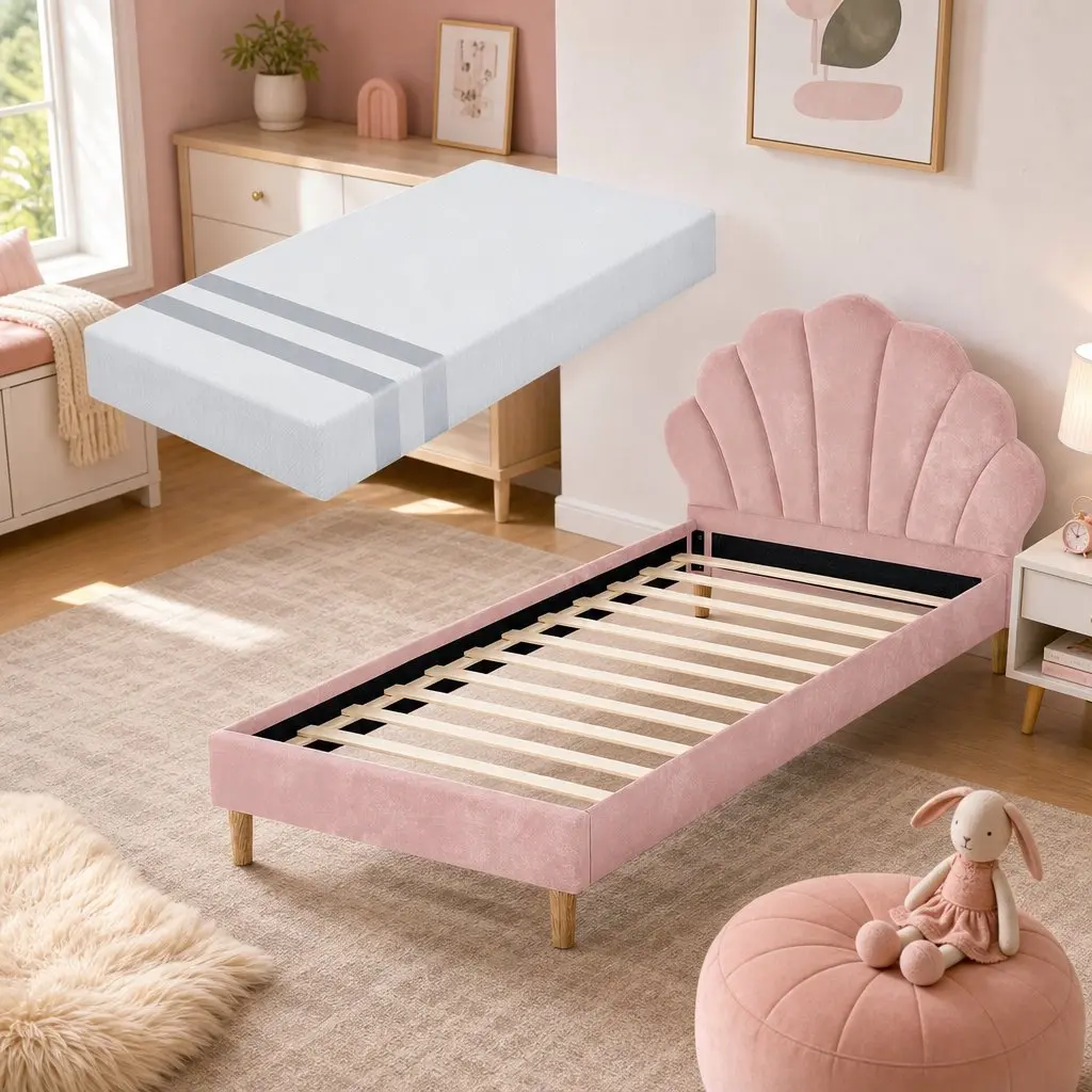 King Single Bed Frame & Memory Foam Mattress