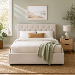 Practical Double Bed Frame and Nightstand for Any Home