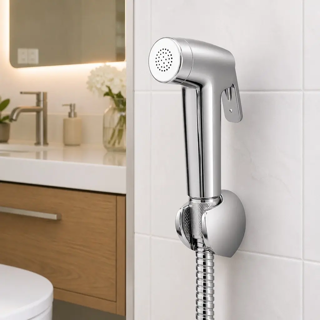 Handheld Bidet Sprayer Toilet Attachment Stainless Steel Hose 1.5m Silver