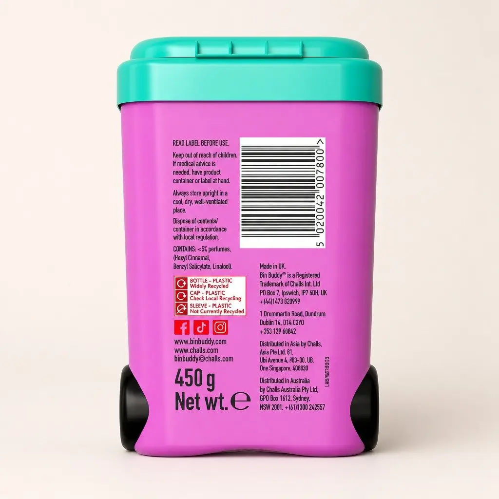 Odour Control Powder 450g Fresh Spring Blossom Fragrance for Home and Office Bins 3 Pack