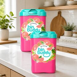 Fresh Pink Grapefruit Powder 450g Odour Neutraliser for Household Bins x2