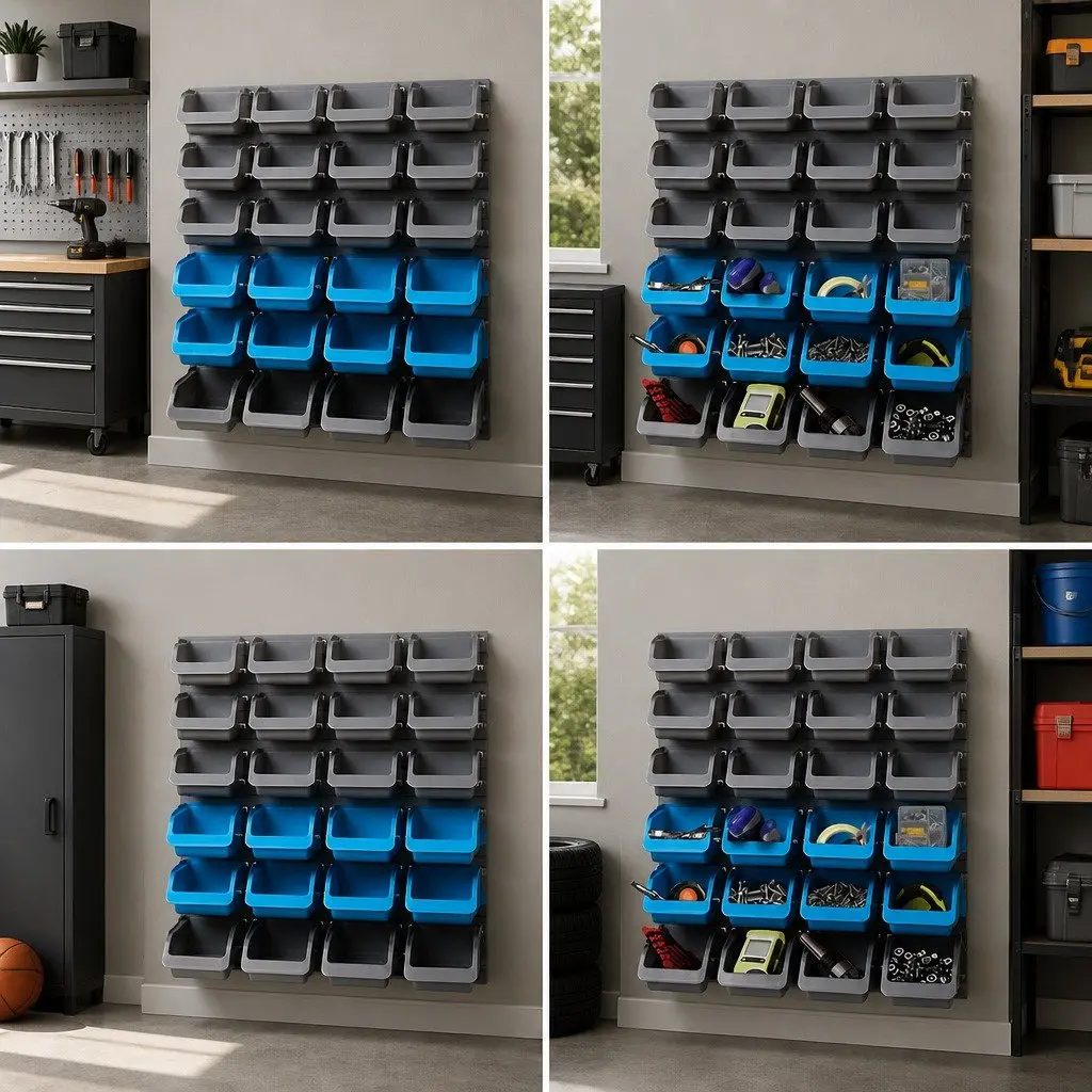 96 Storage Bin Rack for Home Organization