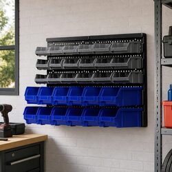 Functional 30 Bin Tool Holder for Home Organization