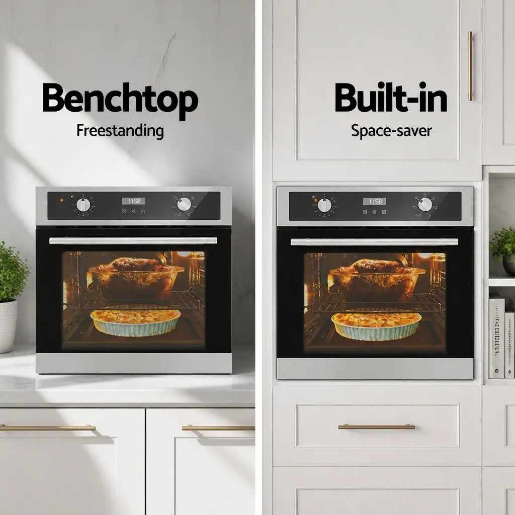 Built-In Electric Wall Oven 80L Convection Grill Kitchen Appliance Stainless