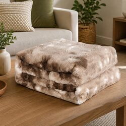 Cozy Faux Fur Tie-Dyed Blanket for Home and Pets