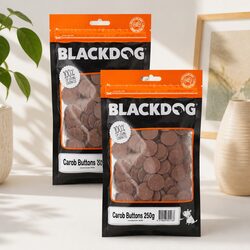 Oven Baked Carob Drops Dog Treats 250g x 2