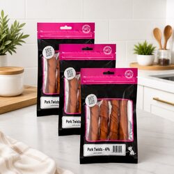 Pork Twists Dog Treats - Perfect for Training and Daily Rewards