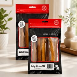 Bully Sticks for Dogs - Practical Chews for Daily Use 5 Pack x 2
