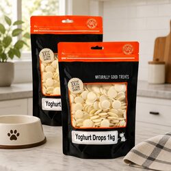 Bite-Sized Dog Yoghurt Drops Treats 1kg x 2 Pack