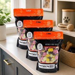 Dog Yoghurt Drops Training Treats 1kg x 3 for Training Rewards