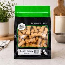 Mini Cheese Biscuits 1kg for Dog Training Essentials