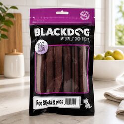 Roo Sticks Dog Treats 6 Pack Natural Kangaroo Meat Chewy High Protein Low Fat