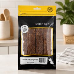Versatile Dog Treats: Chicken Jerky Straps 150g