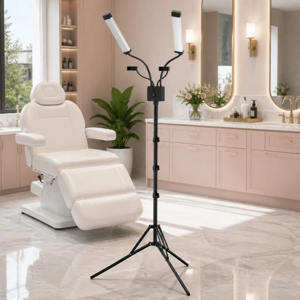 LED Beauty Light Adjustable Aluminium Alloy 360 Rotation Black