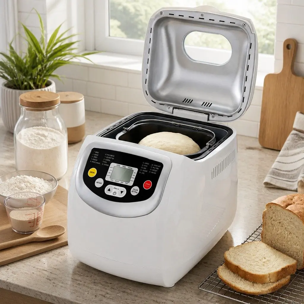 Automatic Bread Maker Machine 19 Program Non Stick 2lb Capacity White
