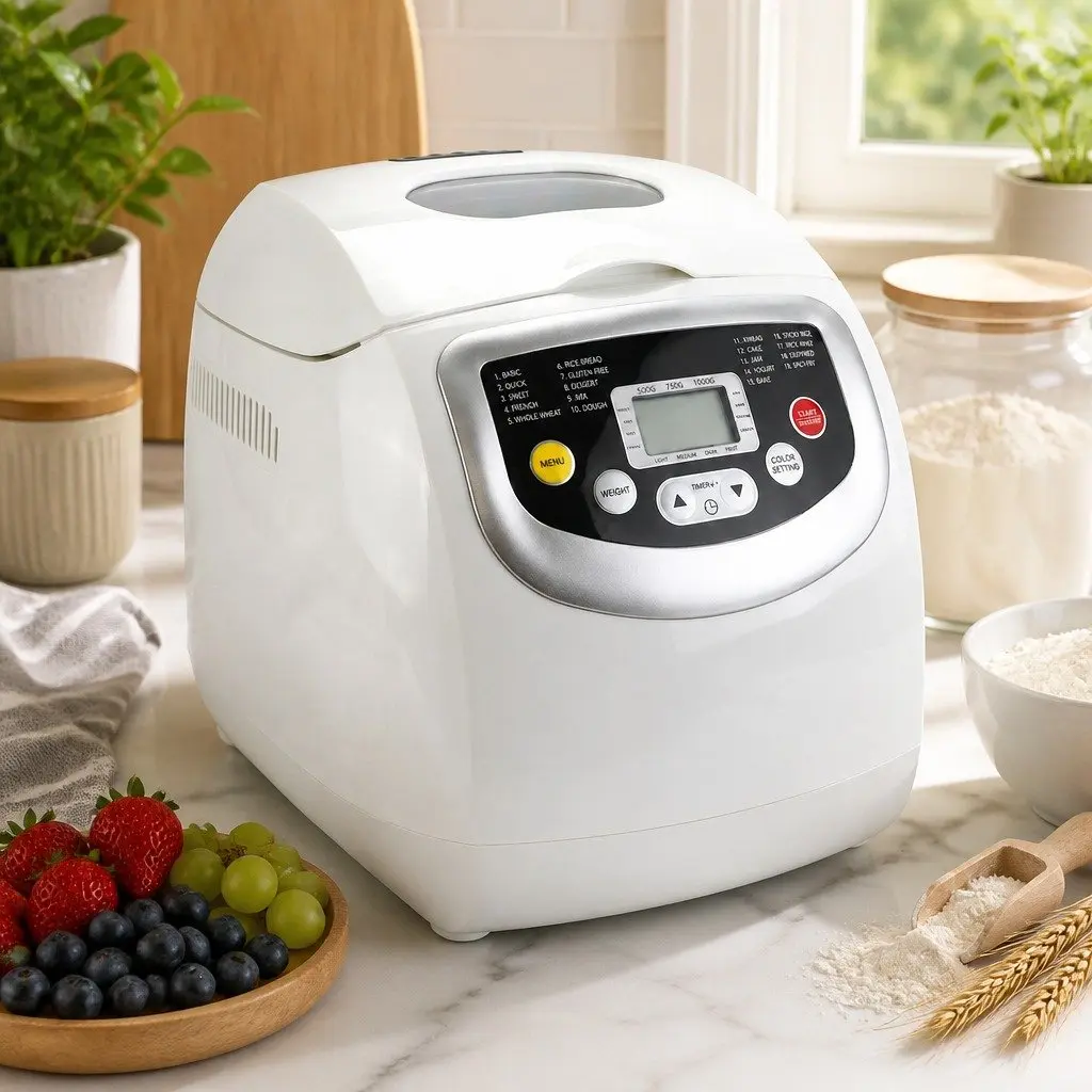 Automatic Bread Maker Machine 19 Program Non Stick 2lb Capacity White