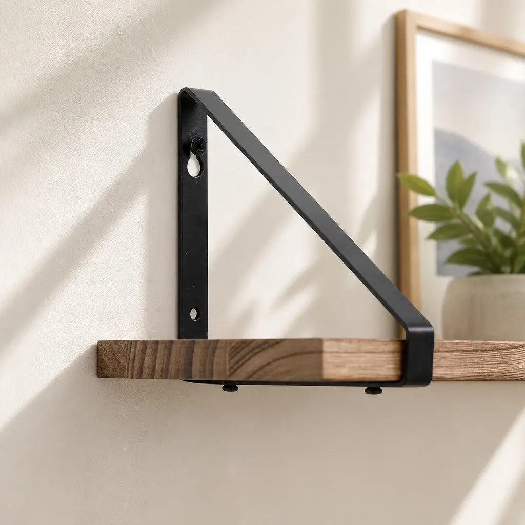 Floating Shelf Wooden Wall Storage Display Rack 43cm Natural 3 Piece