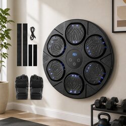 Wall-Mounted Electronic Boxing Machine Music Punch Target LED Display Training