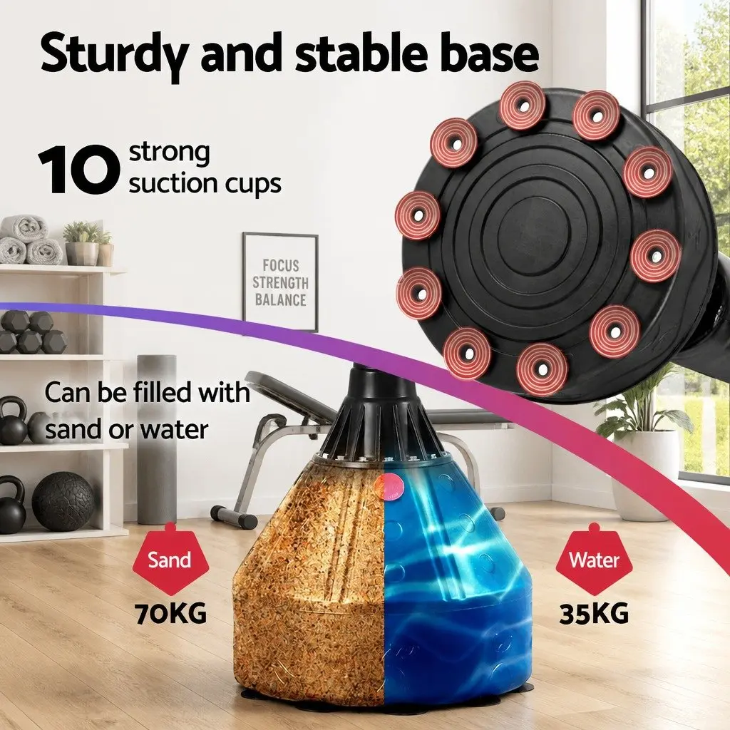 Boxing Punching Bag Stand Freestanding Sturdy Multi-layered Construction 170CM Black