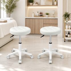 Practical 2x Swivel Bar Stools for Home or Office Use