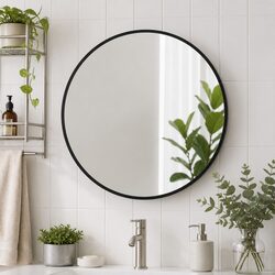 Functional Round Wall Mirror for Various Spaces