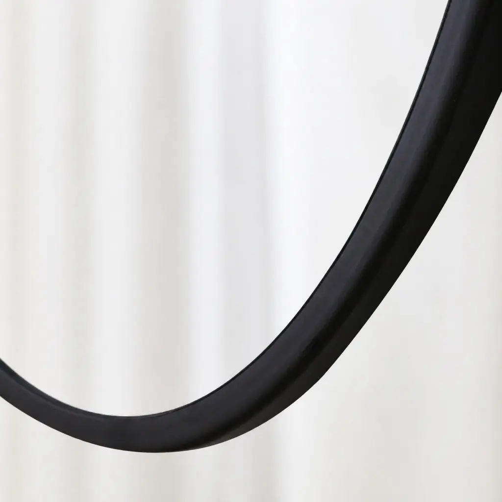 Round Wall Mirror Steel Frame 50cm 60cm 70cm 80cm Black