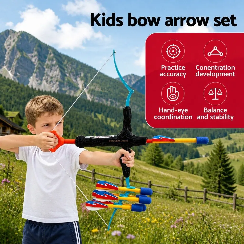 Kids Bow and Arrow Set Plastic 81cm Blue
