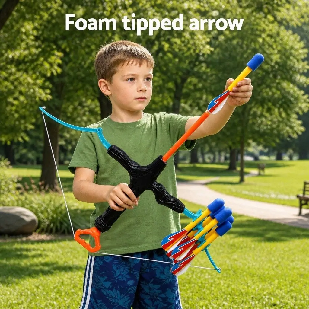 Kids Bow and Arrow Set Plastic 81cm Blue