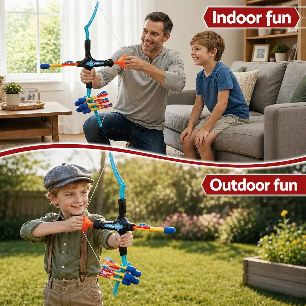 Kids Bow and Arrow Set Plastic 81cm Blue